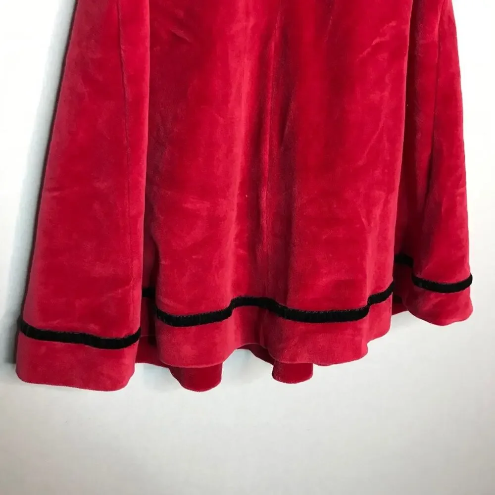 VTG Gymboree Red Velvet Velour Holiday Dress 90s